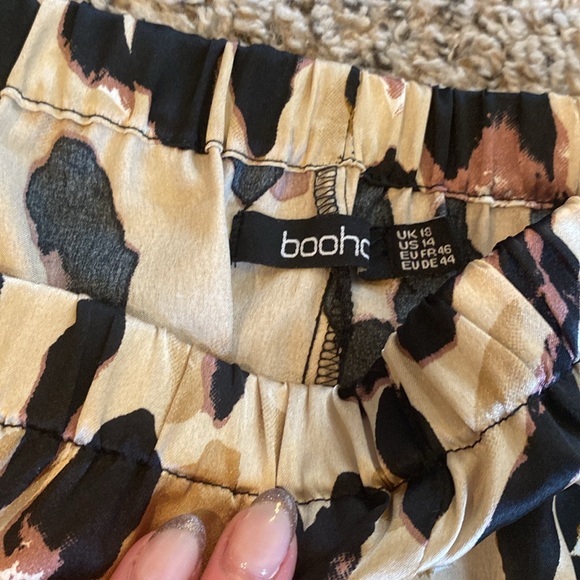 Boohoo Satin Leopard Pajama Set XL - Picture 4 of 6